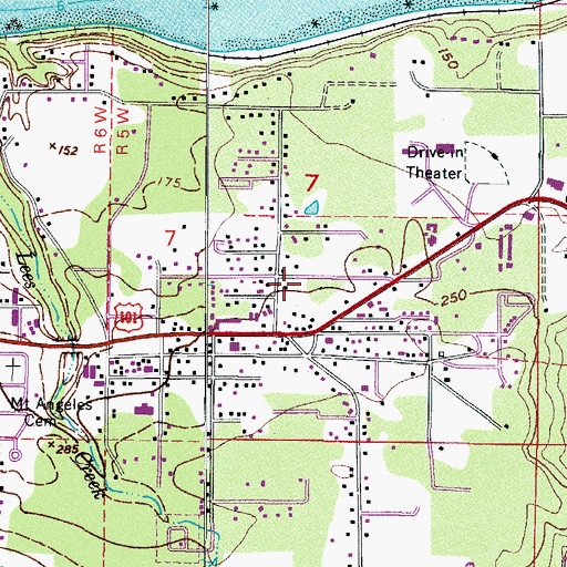 Topographic Map of Port Angeles East Census Designated Place, WA