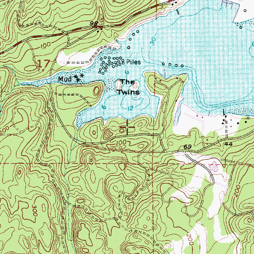 Topographic Map of Port Ludlow Census Designated Place, WA