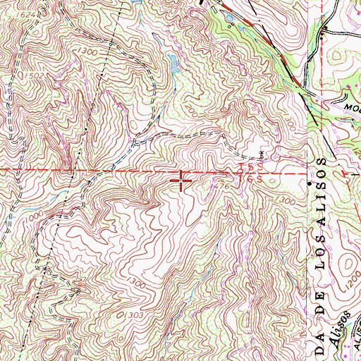 Topographic Map of Portola Hills Census Designated Place (historical), CA