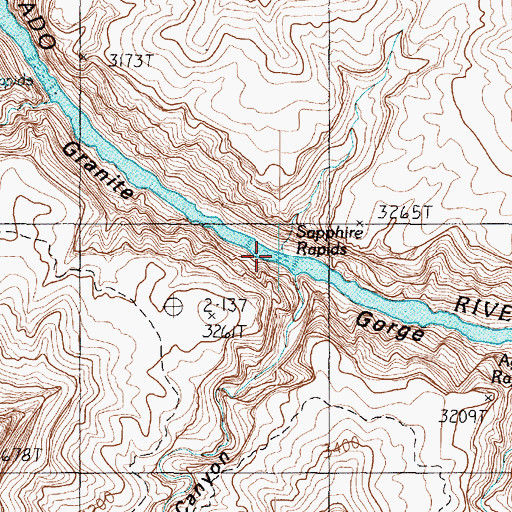 Topographic Map of Sapphire Rapids, AZ