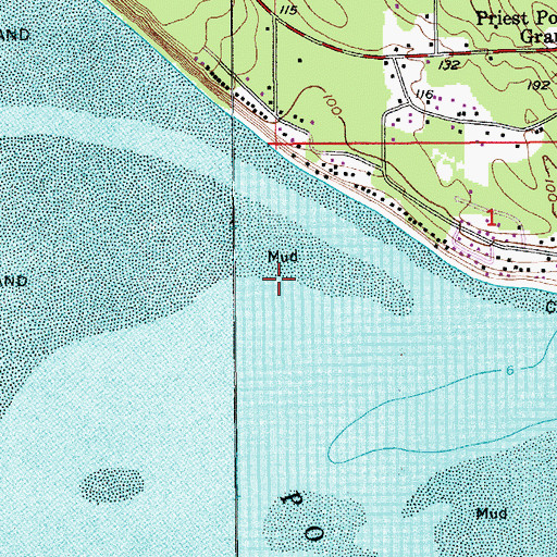 Topographic Map of Priest Point Census Designated Place, WA