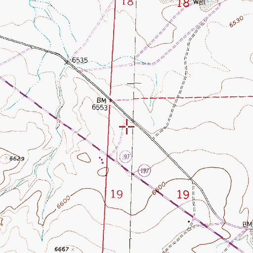 Topographic Map of Pueblo Pintado Census Designated Place, NM