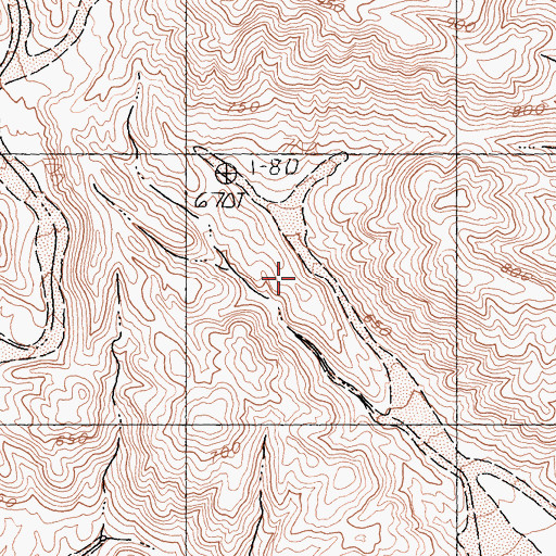 Topographic Map of Copper World Mine, CA