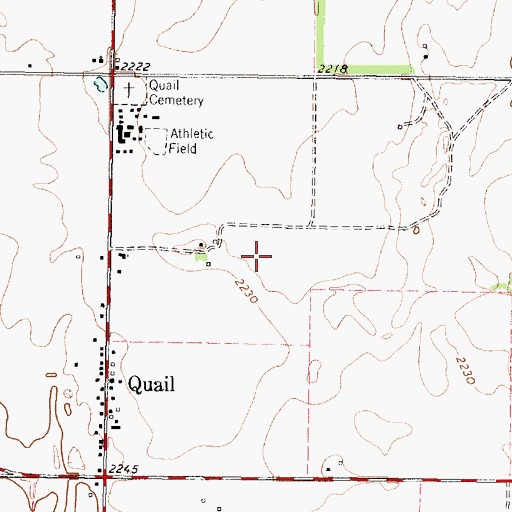 Topographic Map of Quail Census Designated Place, TX