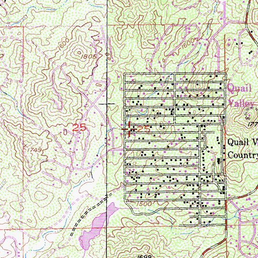 Topographic Map of Quail Valley Census Designated Place (historical), CA