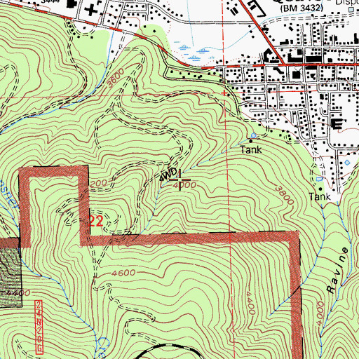 Topographic Map of Quincy Census Designated Place, CA