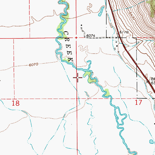 Topographic Map of Rafter J Ranch Census Designated Place, WY