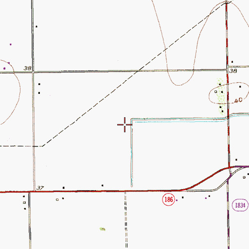 Topographic Map of Ranchette Estates Census Designated Place, TX