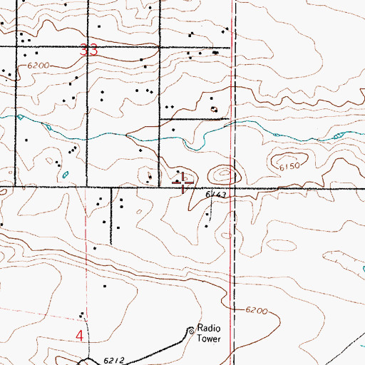 Topographic Map of Ranchettes Census Designated Place, WY