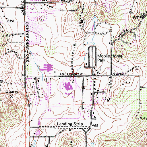 Topographic Map of Rancho San Diego Census Designated Place, CA