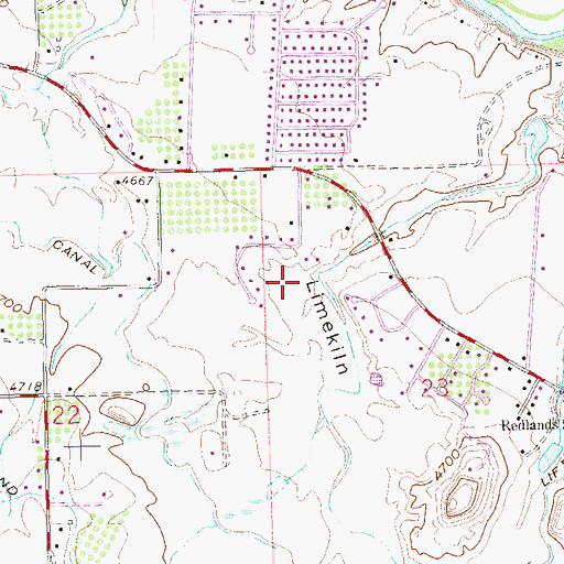 Topographic Map of Redlands Census Designated Place, CO