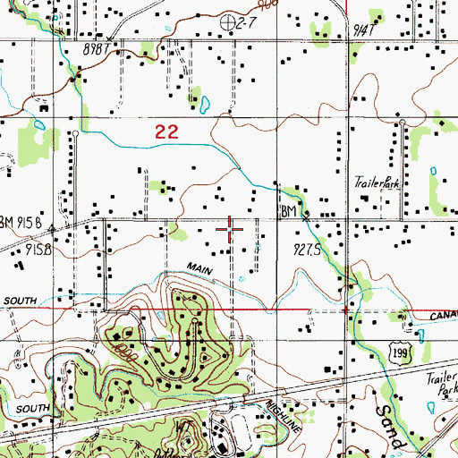Topographic Map of Redwood Census Designated Place, OR