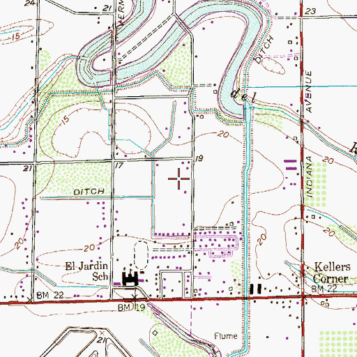Topographic Map of Reid Hope King Census Designated Place, TX