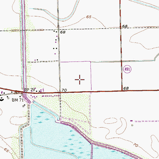 Topographic Map of Relampago Census Designated Place, TX