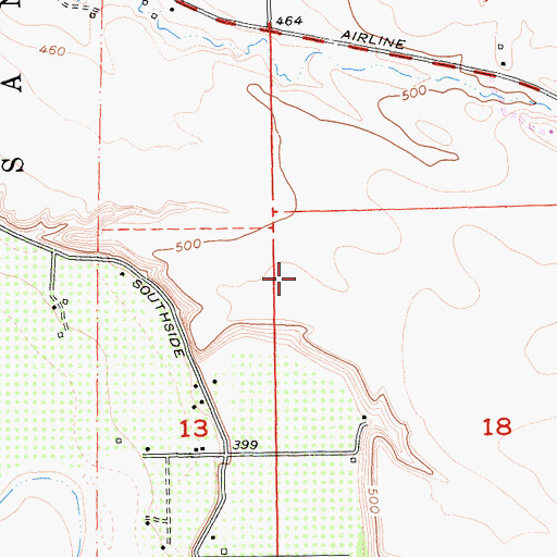 Topographic Map of Ridgemark Census Designated Place, CA
