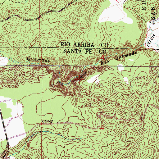 Topographic Map of Rio Chiquito Census Designated Place, NM