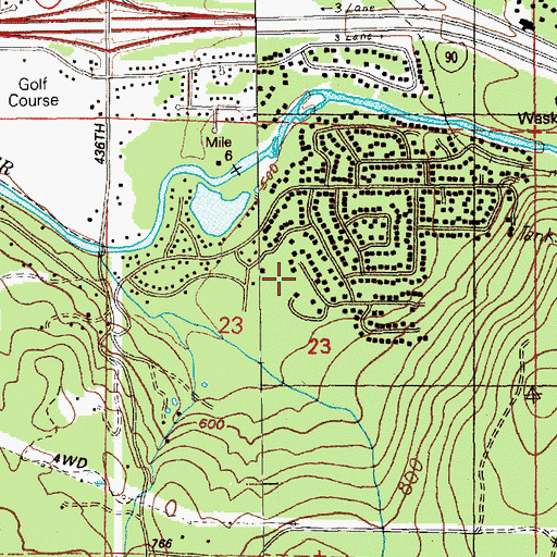Topographic Map of Riverbend Census Designated Place, WA