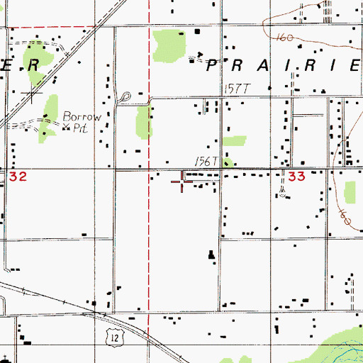 Topographic Map of Rochester Census Designated Place, WA