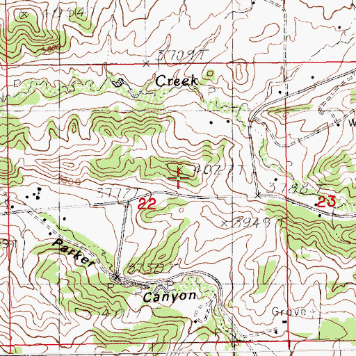 Topographic Map of Rocky Boy's Agency Census Designated Place, MT