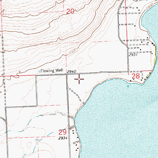 Topographic Map of Rocky Point Census Designated Place, MT