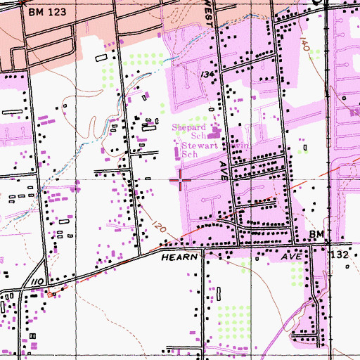 Topographic Map of Roseland Census Designated Place, CA