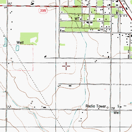 Topographic Map of Saint Paul Census Designated Place, TX