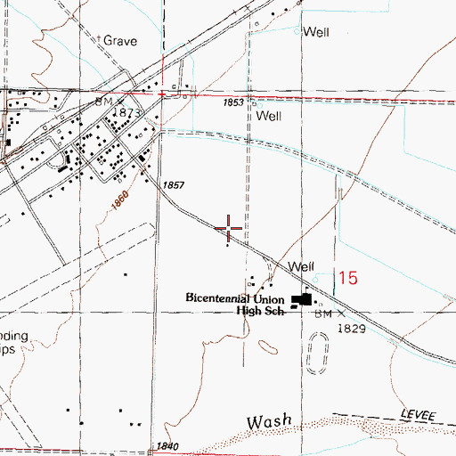 Topographic Map of Salome Census Designated Place, AZ