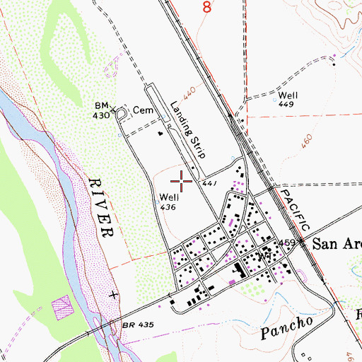 Topographic Map of San Ardo Census Designated Place, CA