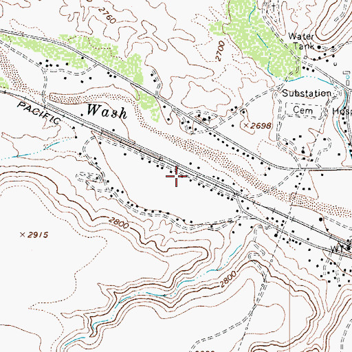 Topographic Map of San Carlos Census Designated Place, AZ
