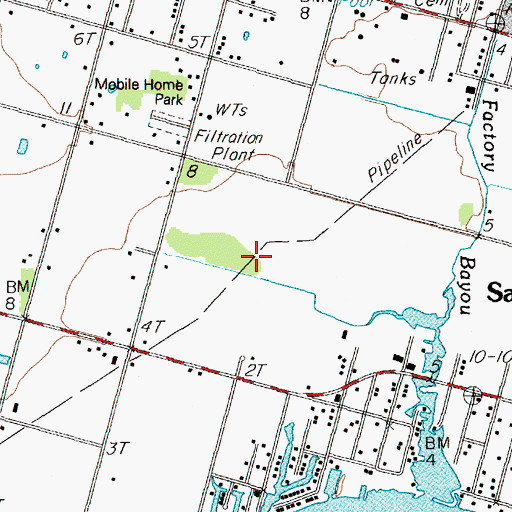 Topographic Map of San Leon Census Designated Place, TX