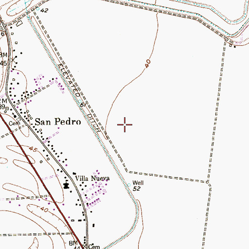 Topographic Map of San Pedro Census Designated Place, TX