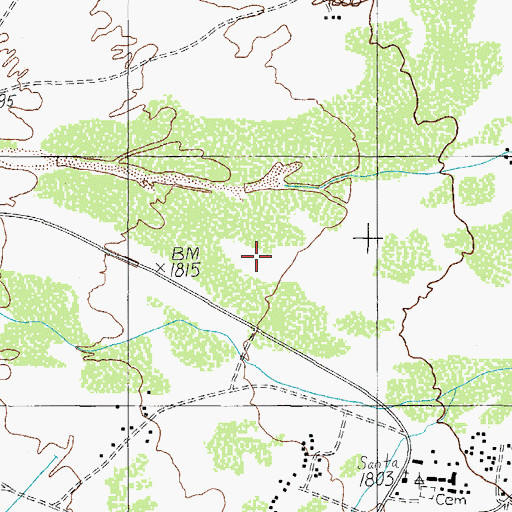 Topographic Map of Santa Rosa Census Designated Place, AZ