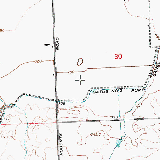 Topographic Map of Satus Census Designated Place, WA