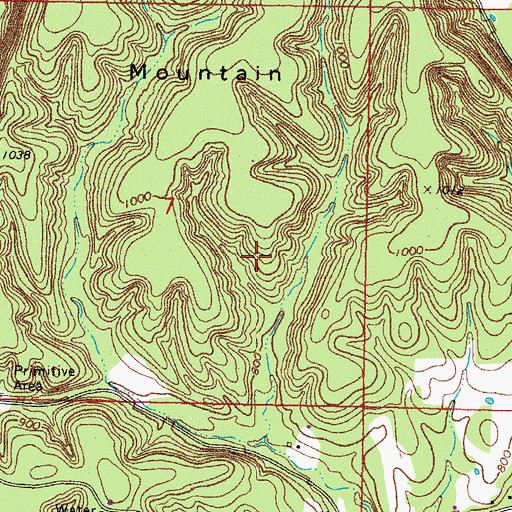Topographic Map of Scraper Census Designated Place, OK