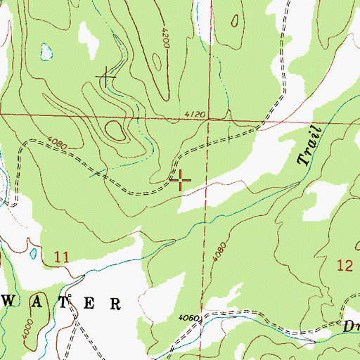 Topographic Map of Seeley Lake Census Designated Place, MT