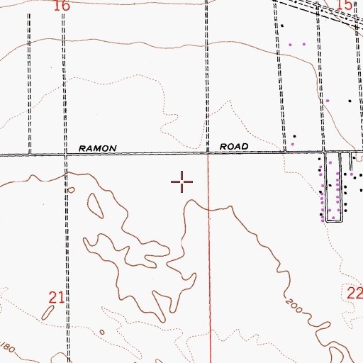 Topographic Map of Thousand Palms Census Designated Place, CA