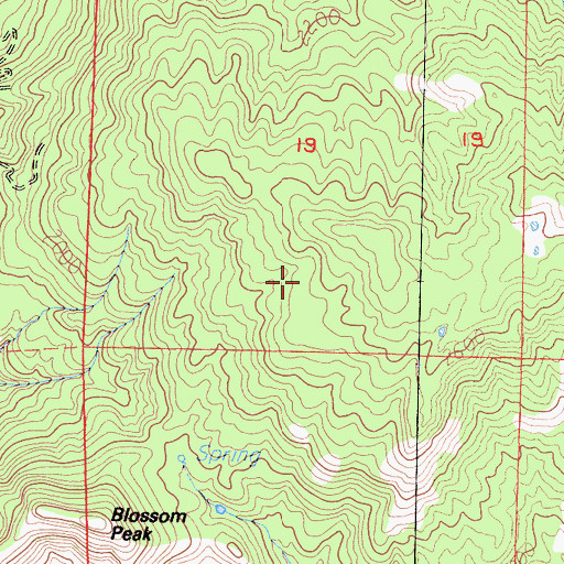 Topographic Map of Three Rivers Census Designated Place, CA