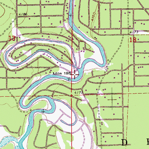Topographic Map of Three Rivers Census Designated Place, OR