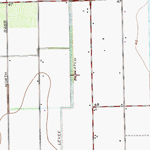 Topographic Map of Tierra Bonita Census Designated Place, TX