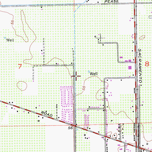 Topographic Map of Tierra Buena Census Designated Place (historical), CA