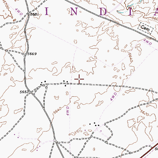 Topographic Map of Tonalea Census Designated Place, AZ
