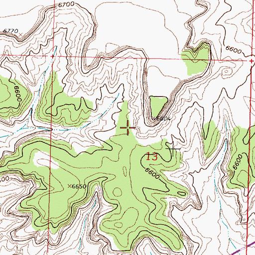 Topographic Map of Torreon Census Designated Place, NM