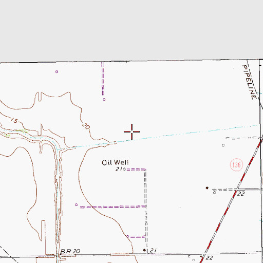 Topographic Map of Tradewinds Census Designated Place, TX
