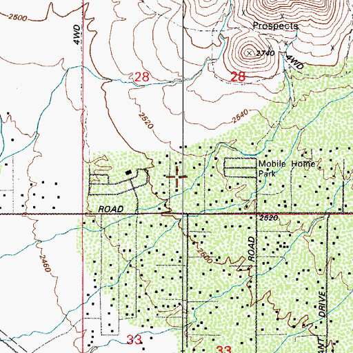 Topographic Map of Tucson Estates Census Designated Place, AZ