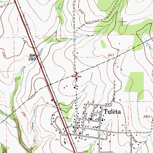 Topographic Map of Tuleta Census Designated Place, TX