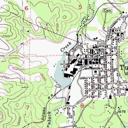 Topographic Map of Tuolumne City Census Designated Place, CA