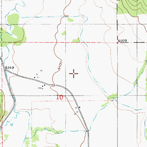 Topographic Map of Turnerville Census Designated Place, WY