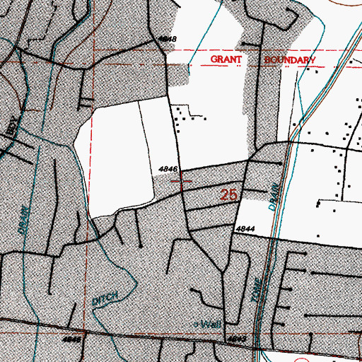 Topographic Map of Valencia Census Designated Place, NM