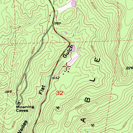 Topographic Map of Vallecito Census Designated Place, CA