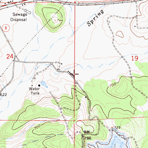 Topographic Map of Valley Springs Census Designated Place, CA